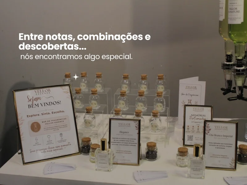 Bar de Fragrâncias Vellor | Uma experiência que seus convidados vão levar para casa